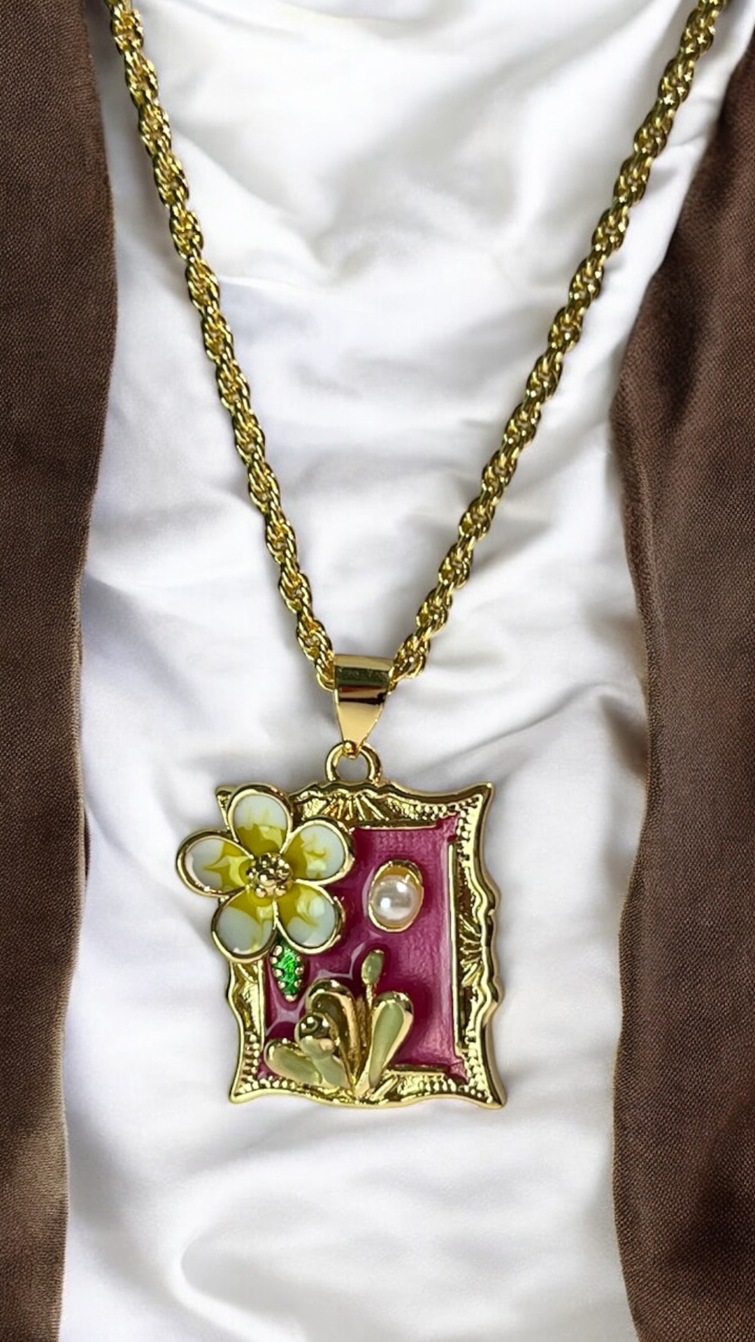 Collar naturaleza (Rosa) - Imagen 3