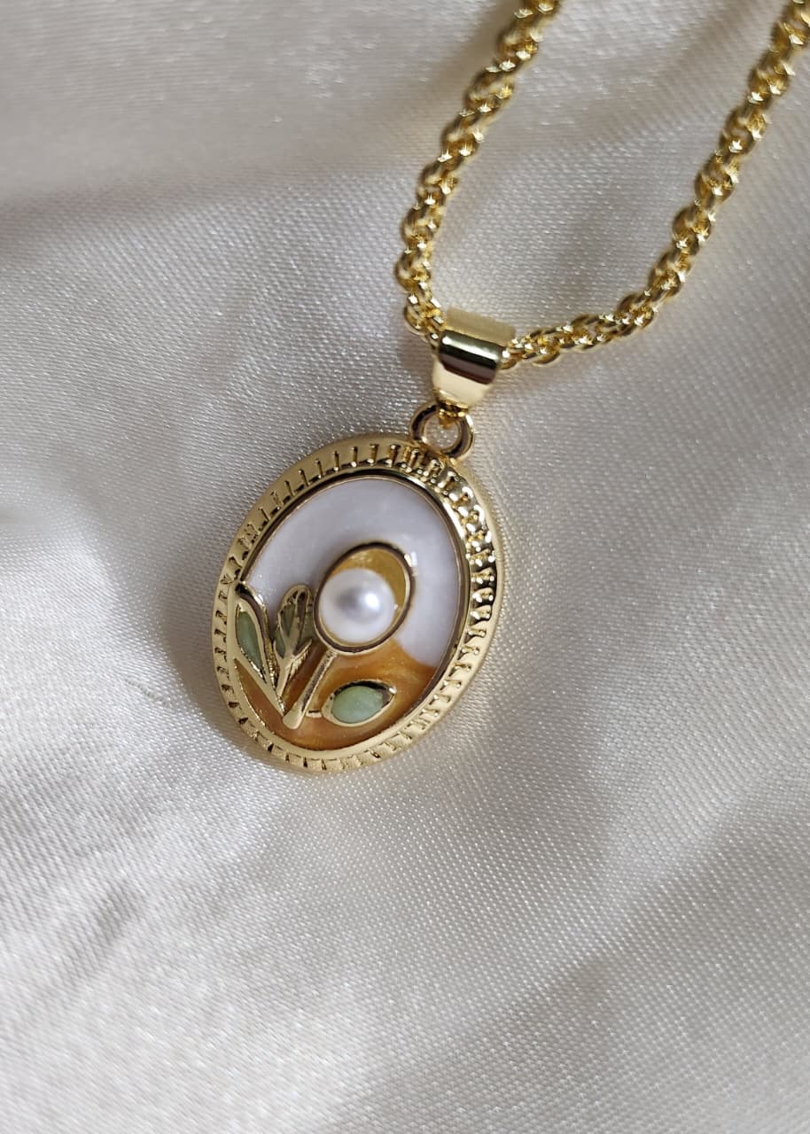 Collar naturaleza (Dorado)